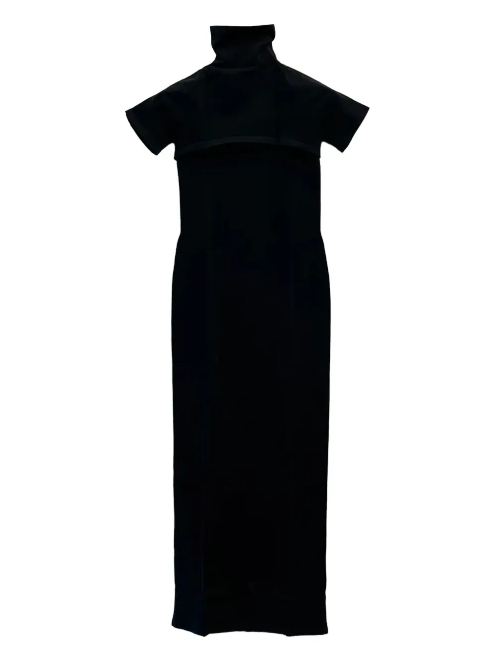 cut-out roll-neck dress