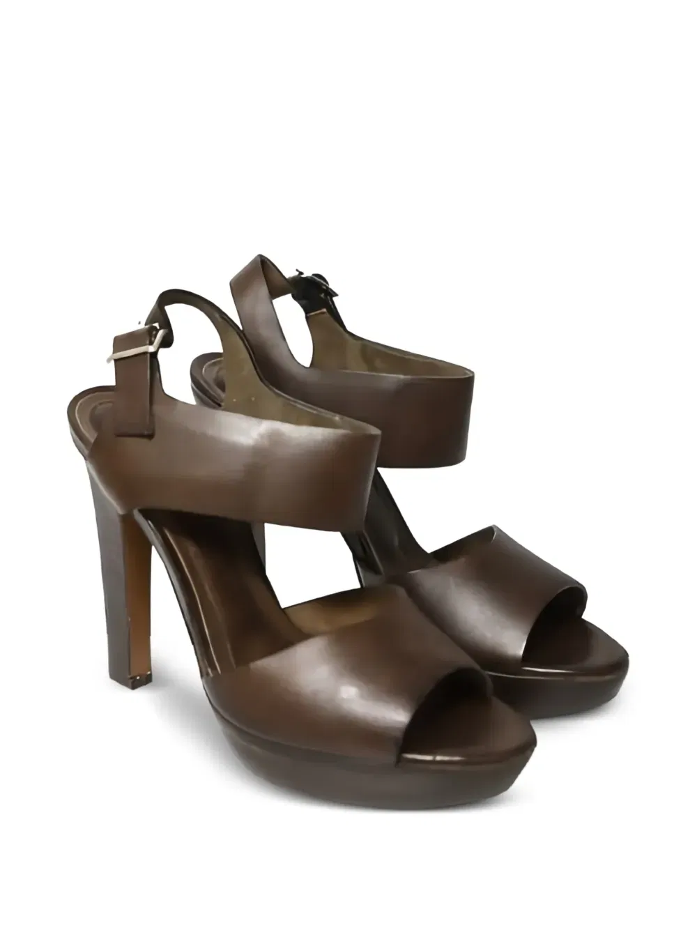 calf leather high heels sandals