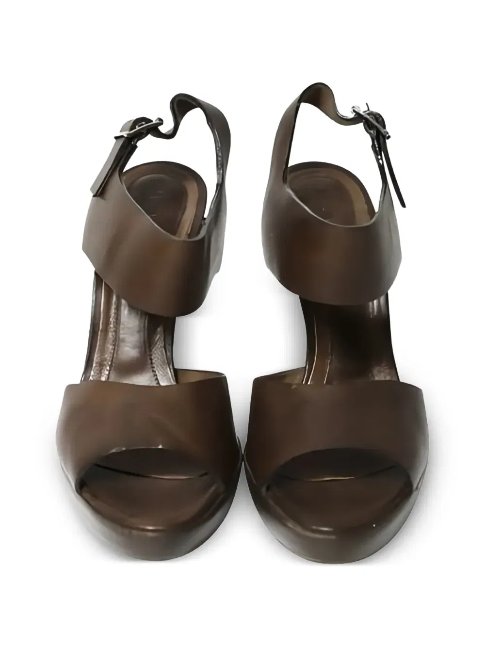 calf leather high heels sandals
