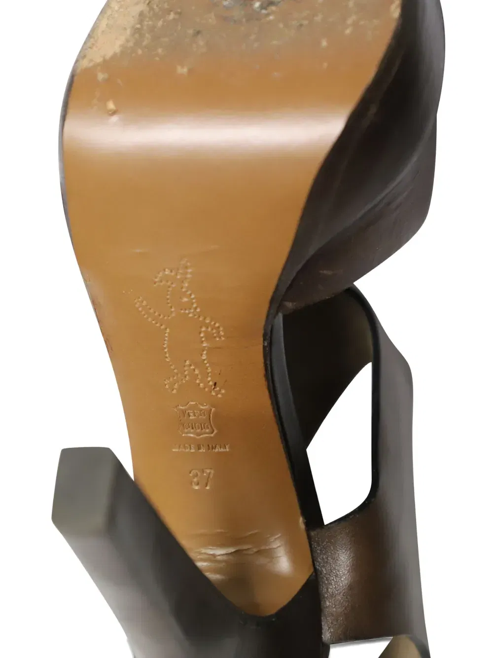calf leather high heels sandals
