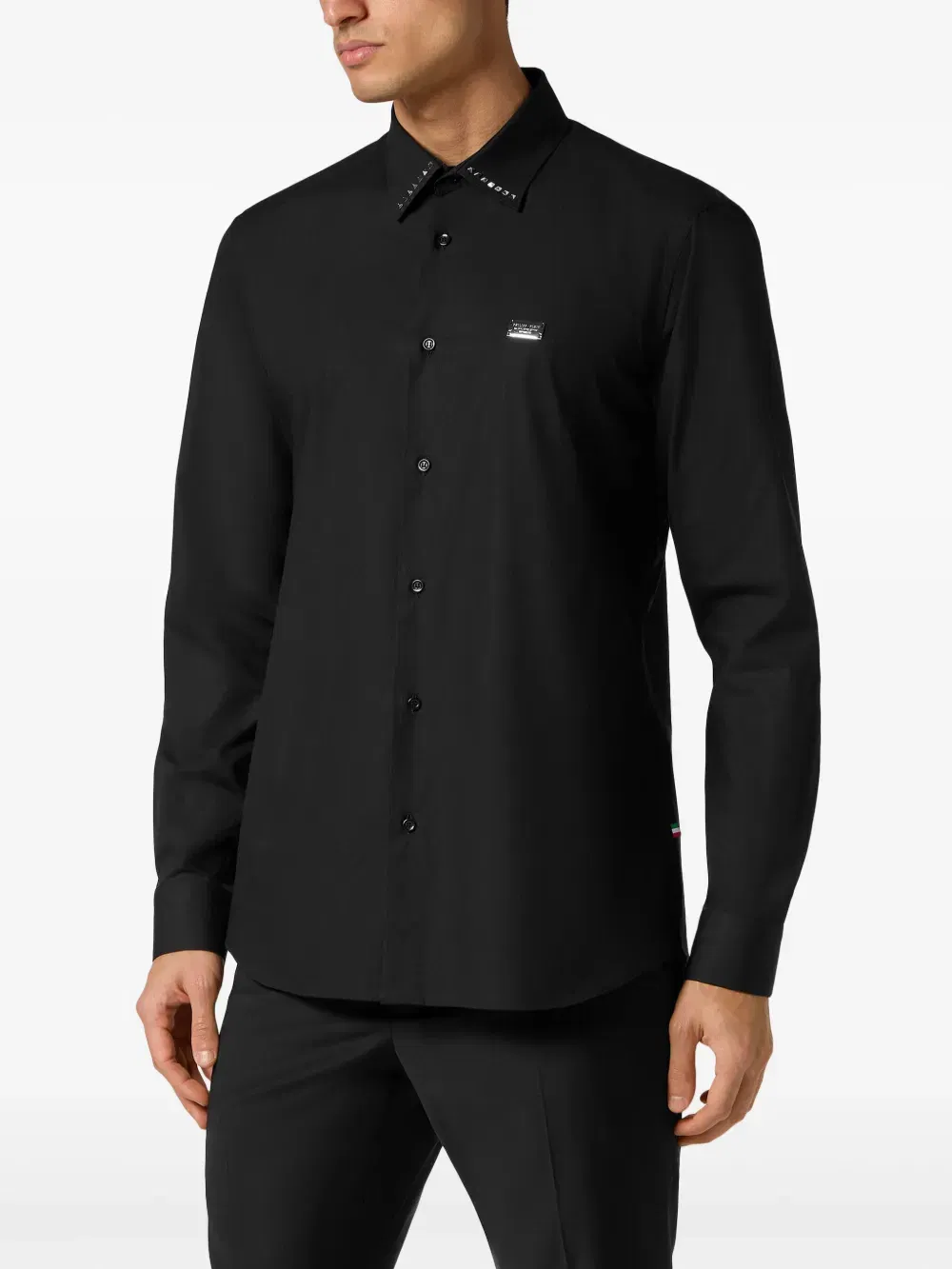 stud-detailing poplin shirt