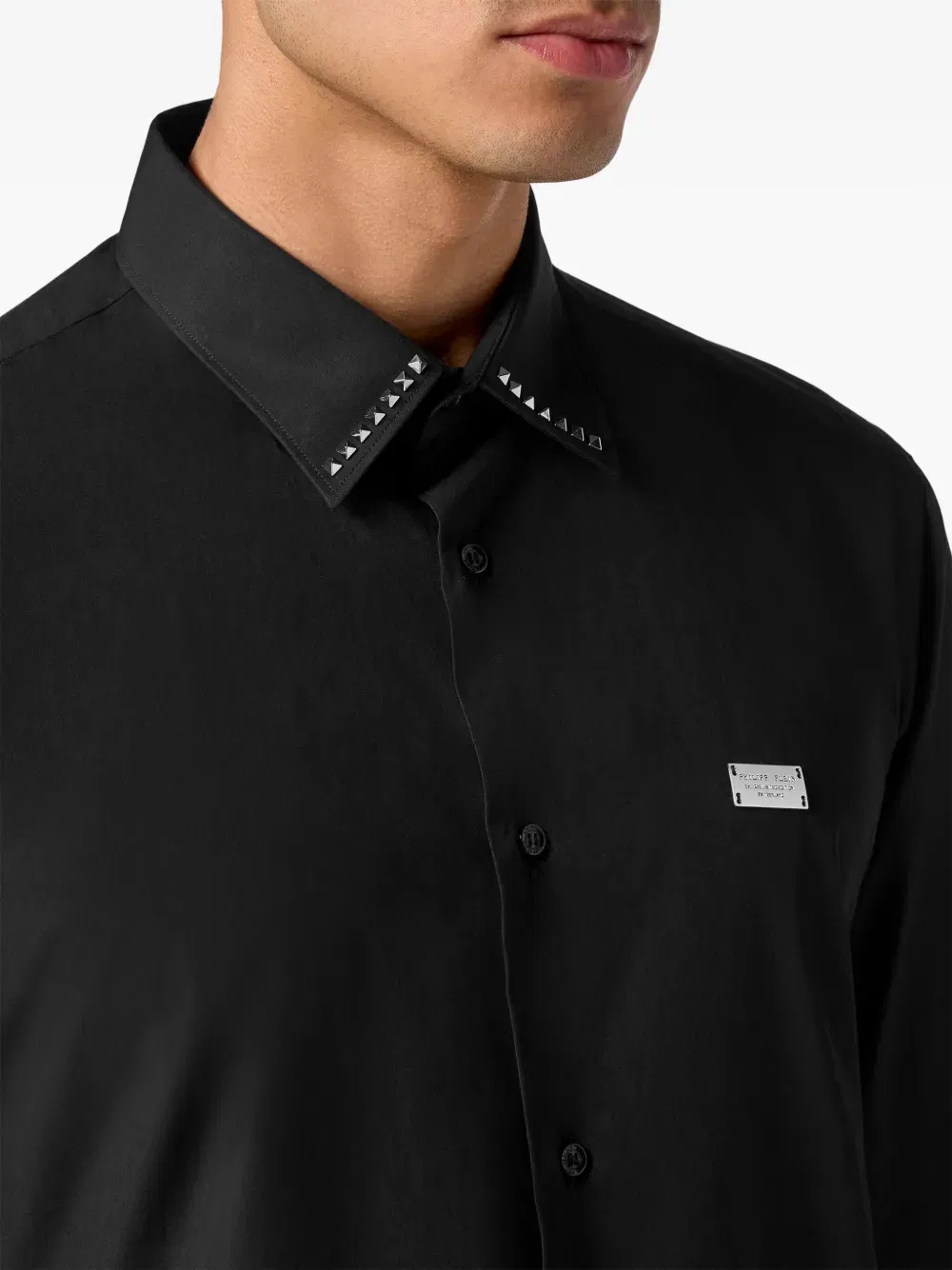 stud-detailing poplin shirt