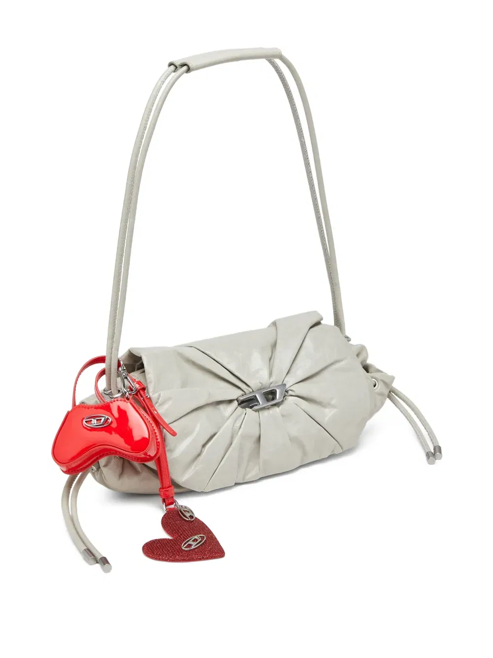 Scrunch-D leather shoulder bag
