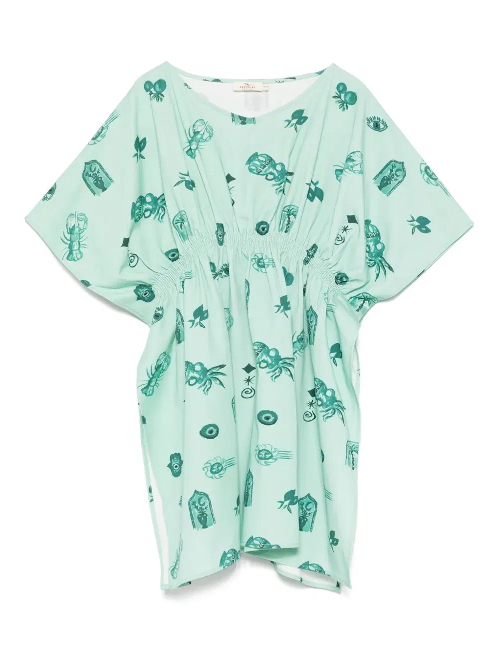 summer-print kaftan dress