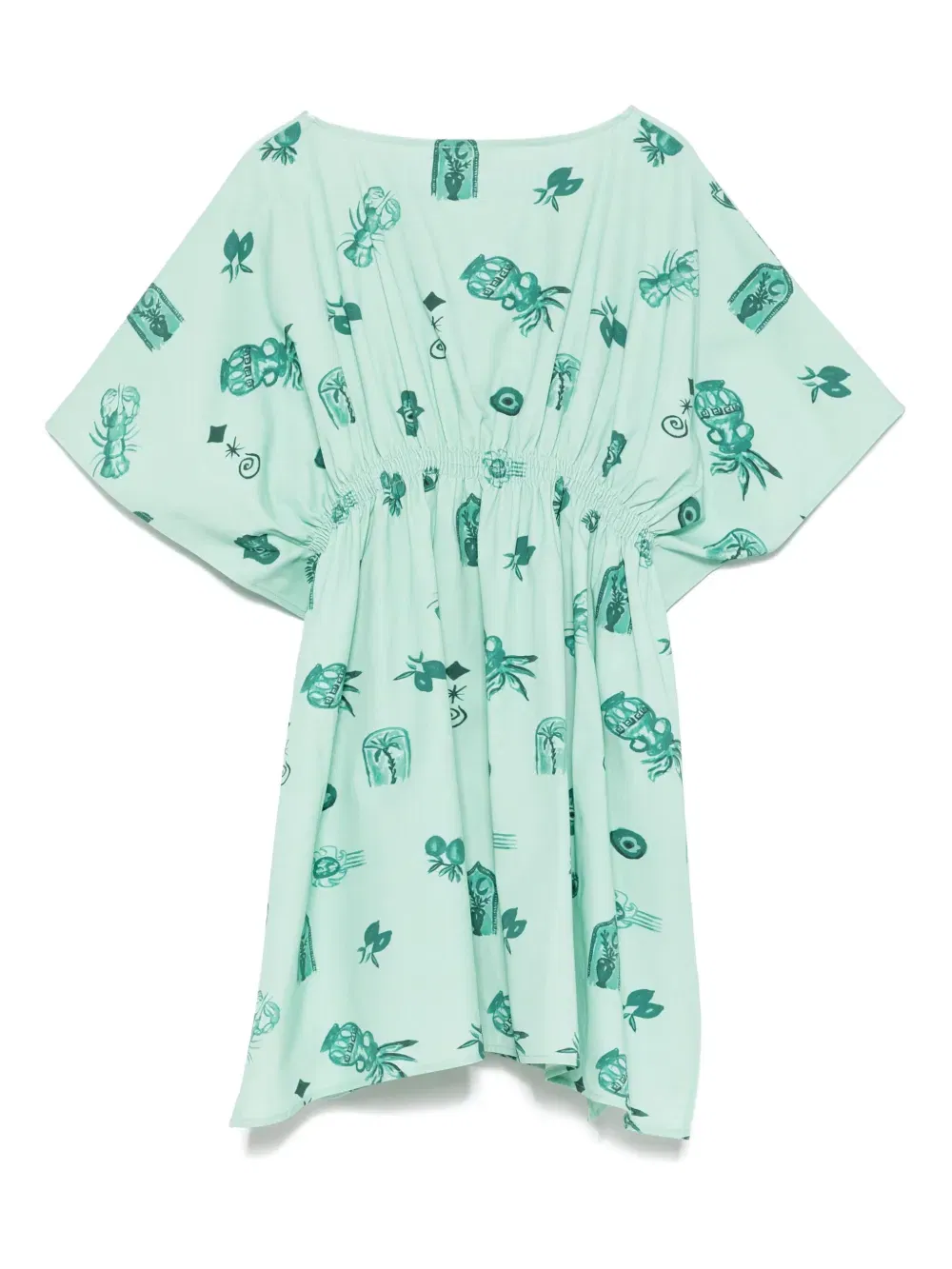 summer-print kaftan dress