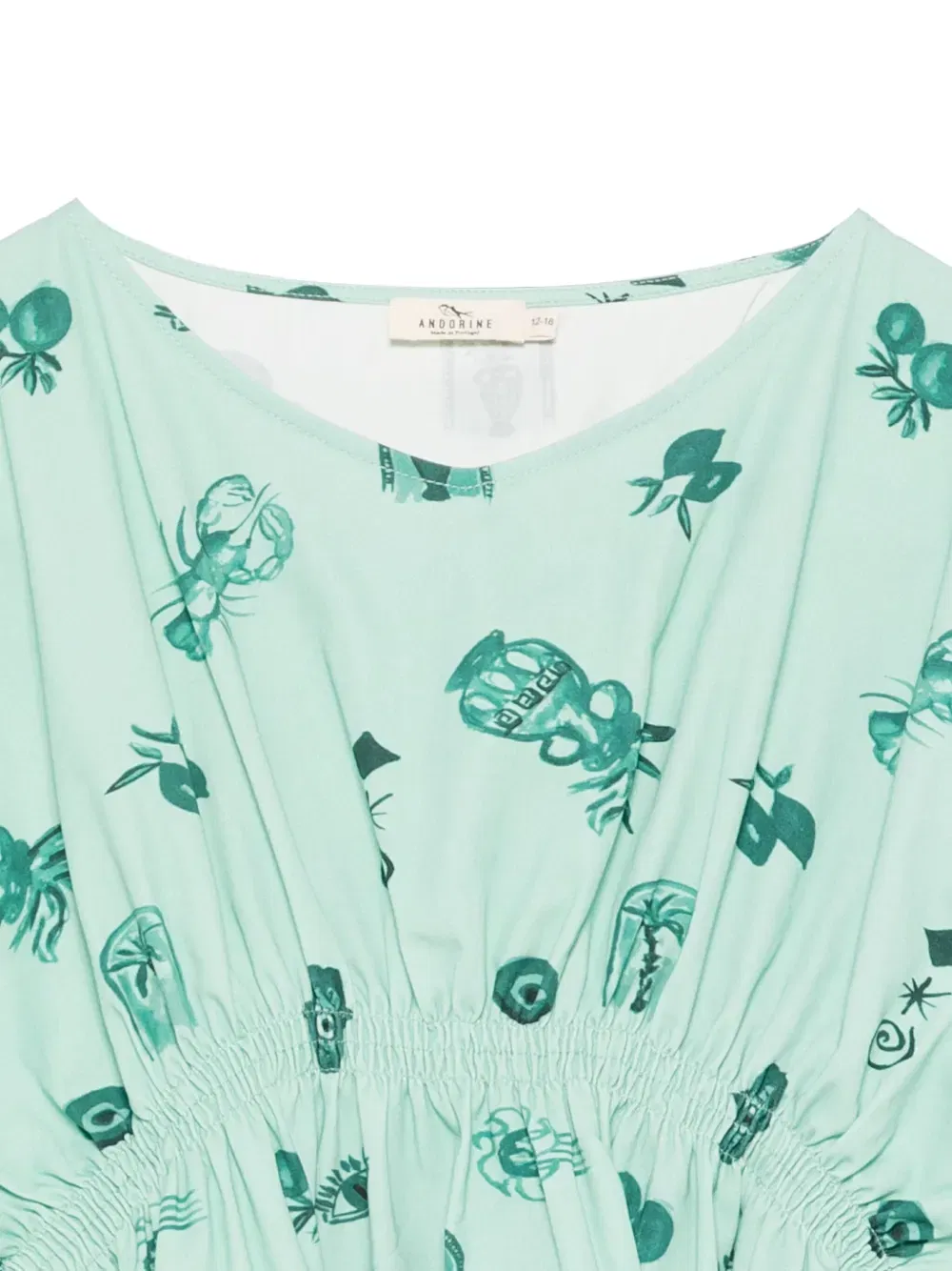 summer-print kaftan dress