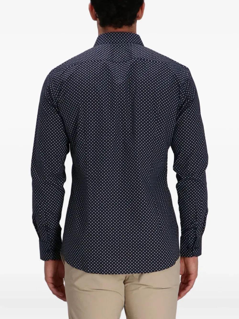 polka dot-patterned shirt