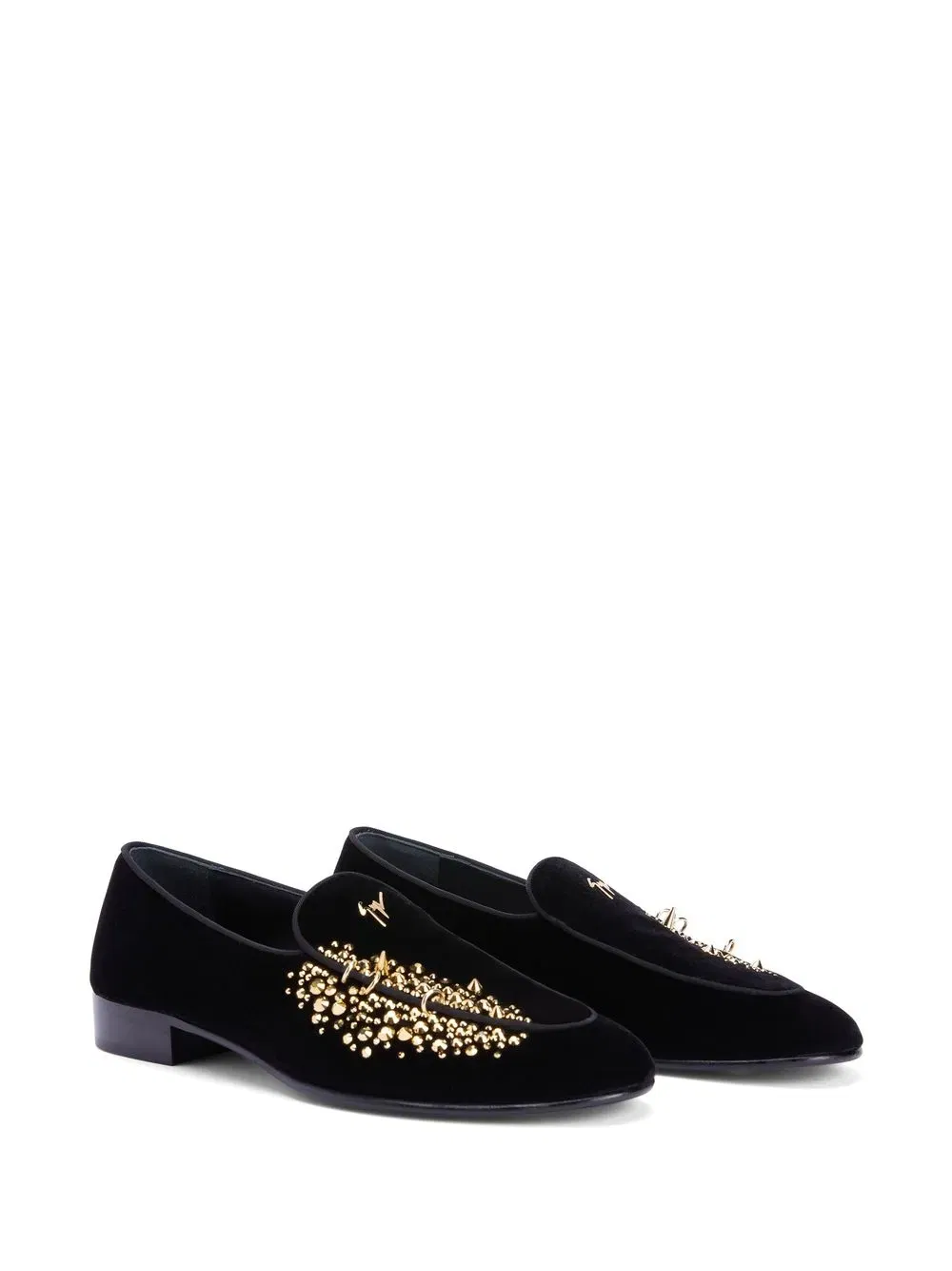 Alvaro studded velvet loafers