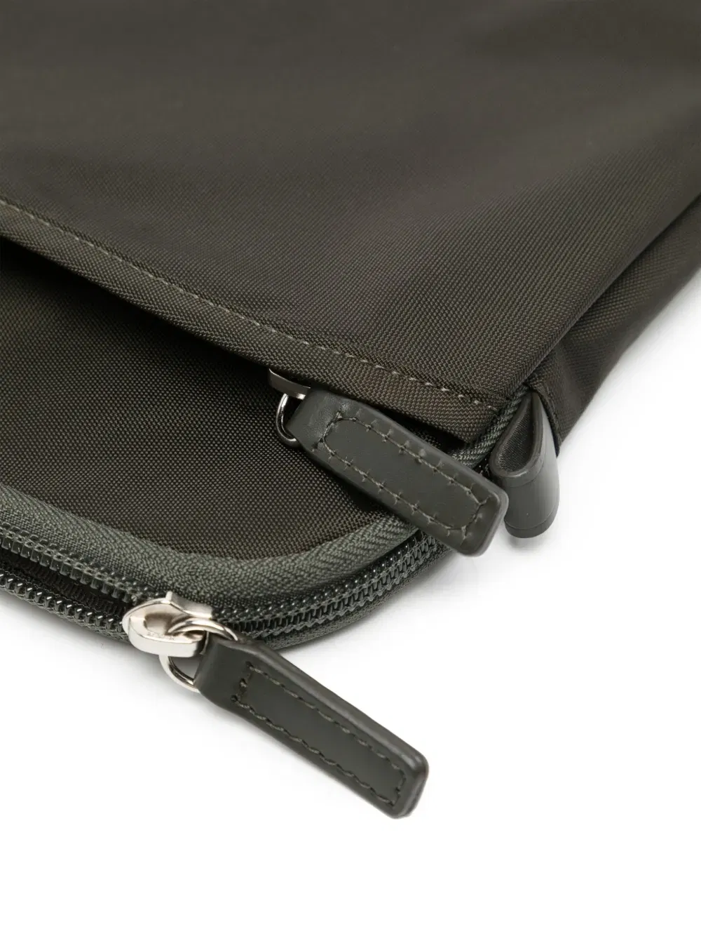 logo-patch zipped laptop bag