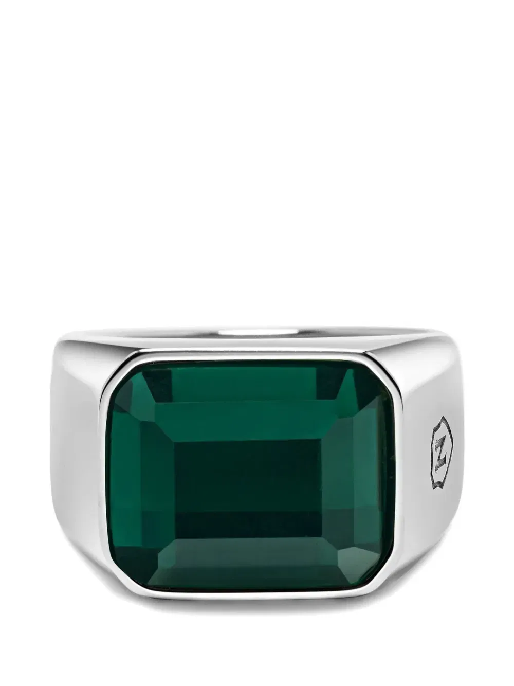 green zircon signet ring
