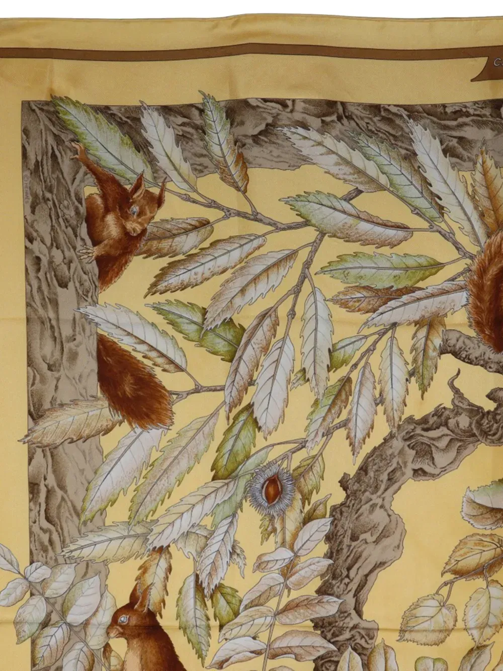 20th Century Casse Noisette Silk Scarf 90 scarves