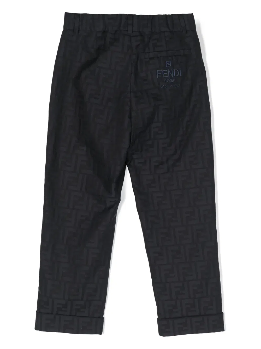 FF-print cotton tailored trousers