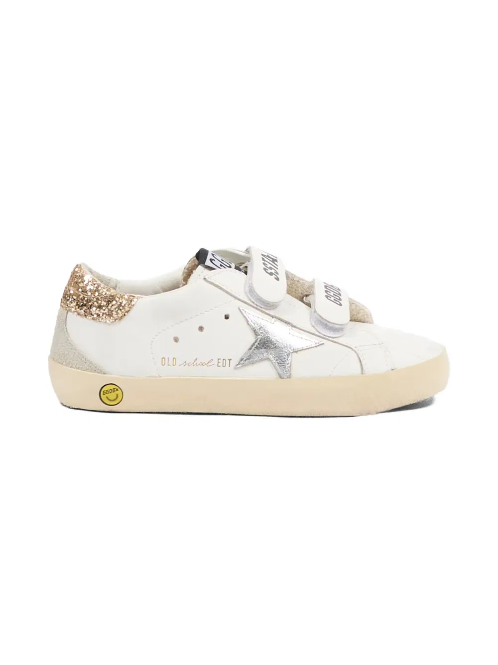 Old School glitter star strap sneakers