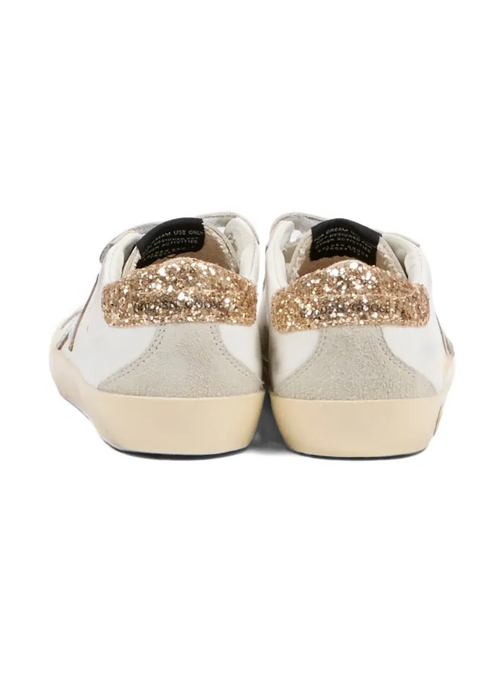 Old School glitter star strap sneakers