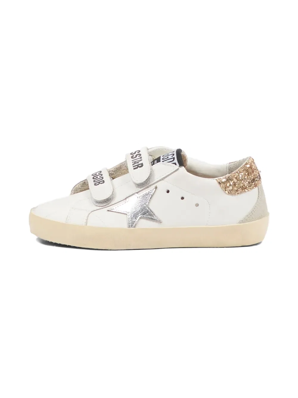 Old School glitter star strap sneakers
