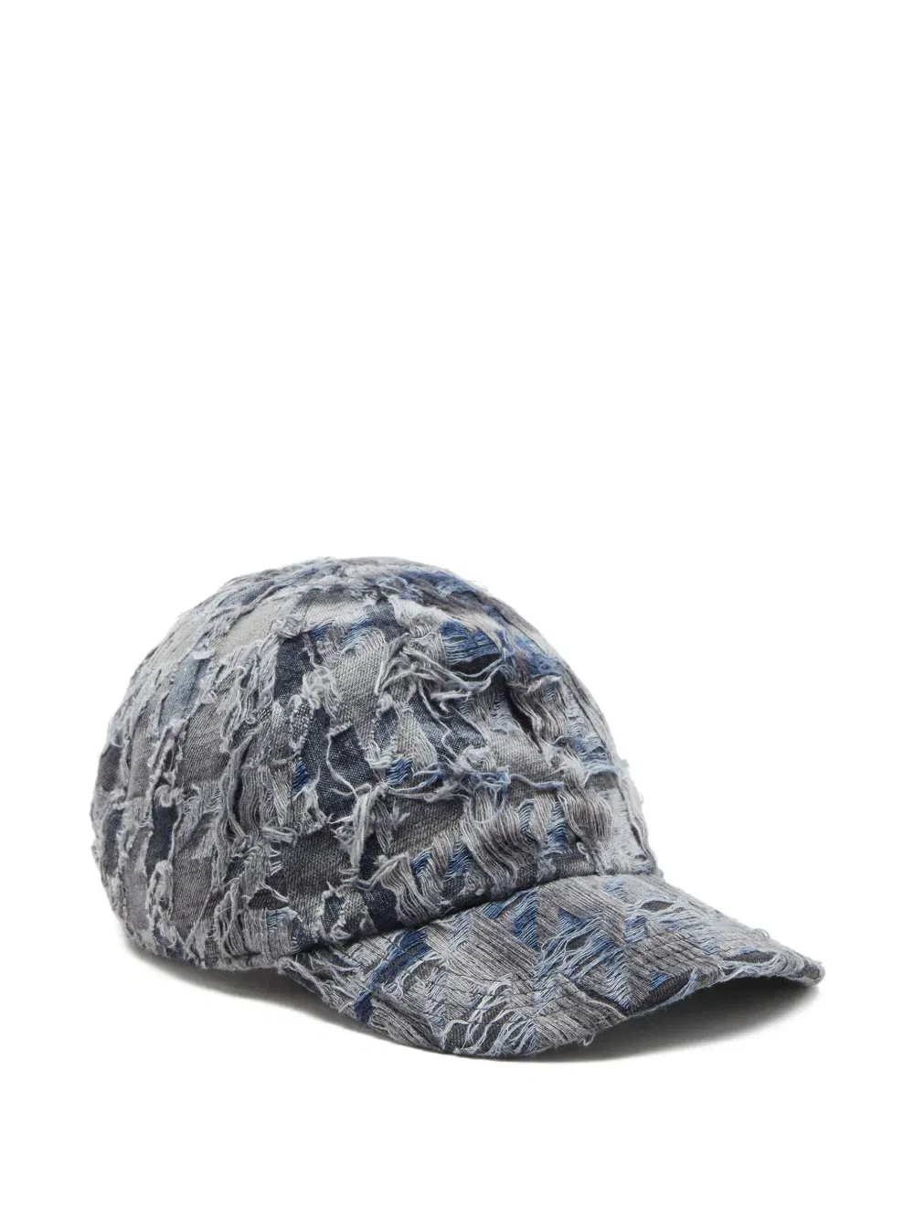 destroyed-denim baseball cap