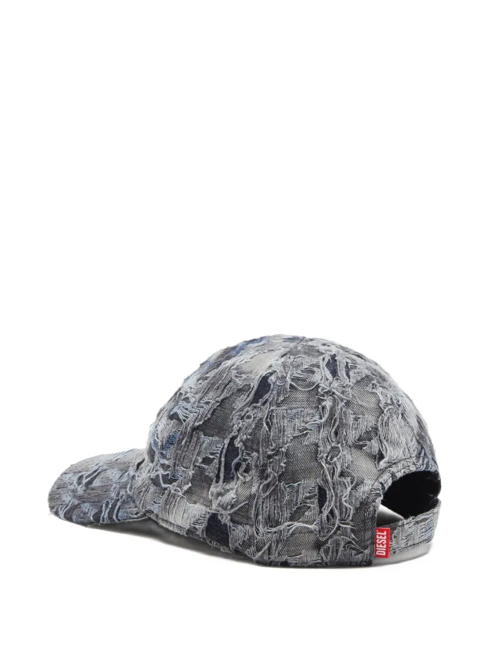 destroyed-denim baseball cap