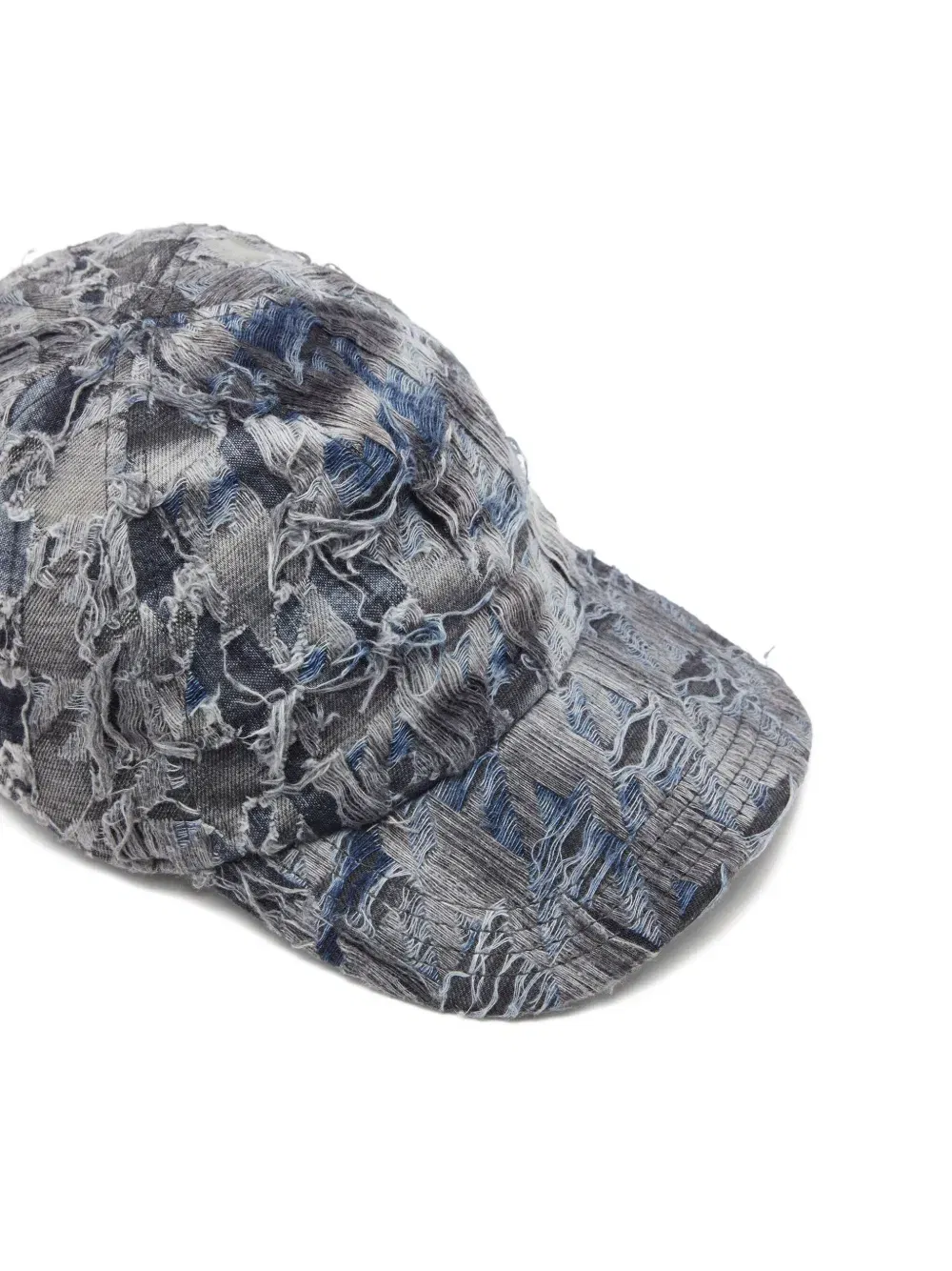 destroyed-denim baseball cap