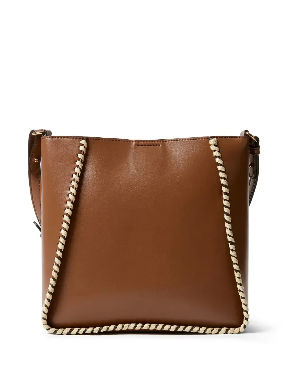 logo laser-cut shoulder bag