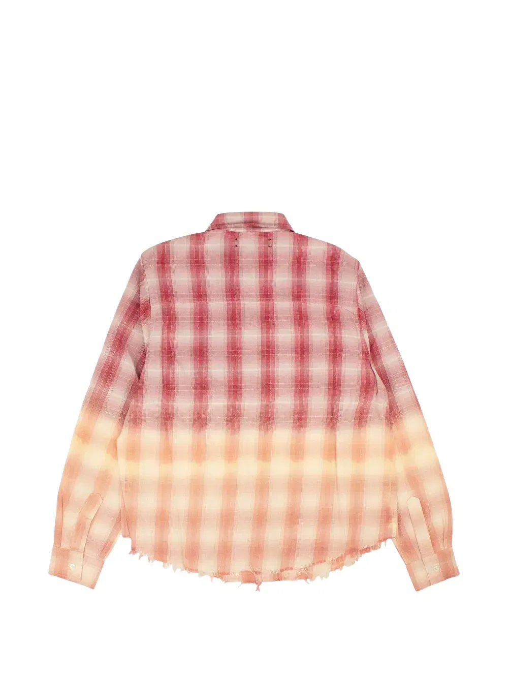 plaid raw-edge shirt