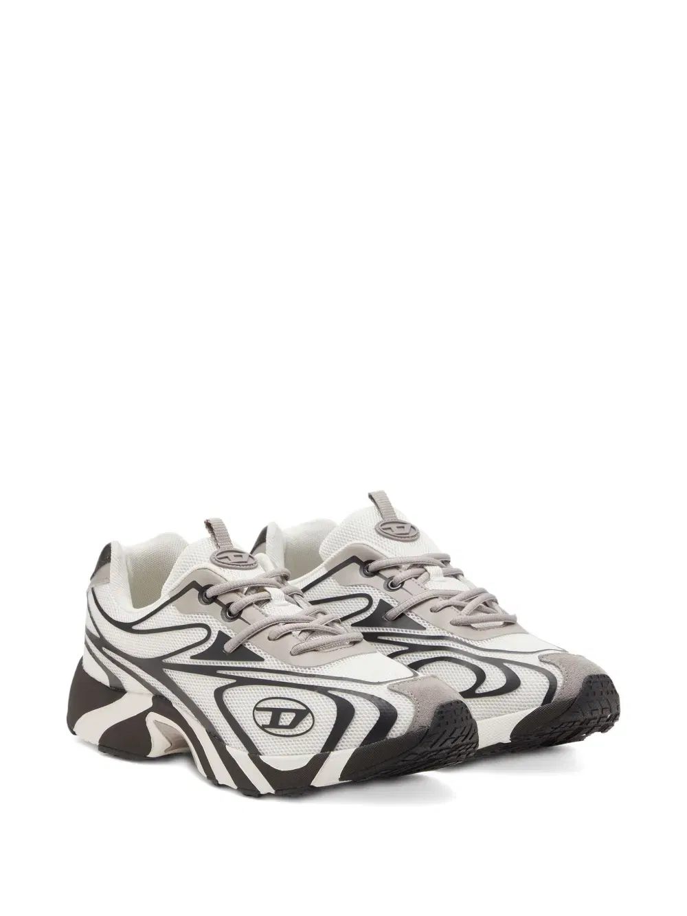 swirl-pattern low-top sneakers
