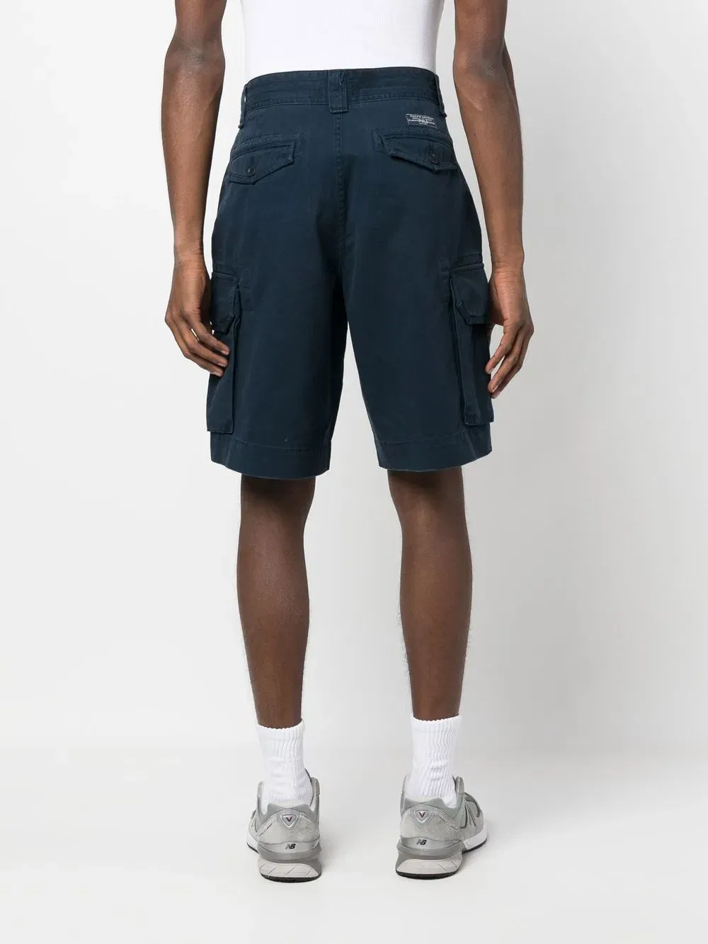 logo-patch cotton cargo shorts