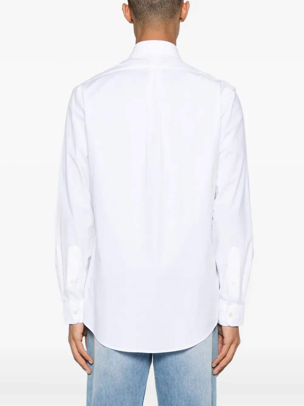 Polo Pony-embroidered poplin shirt