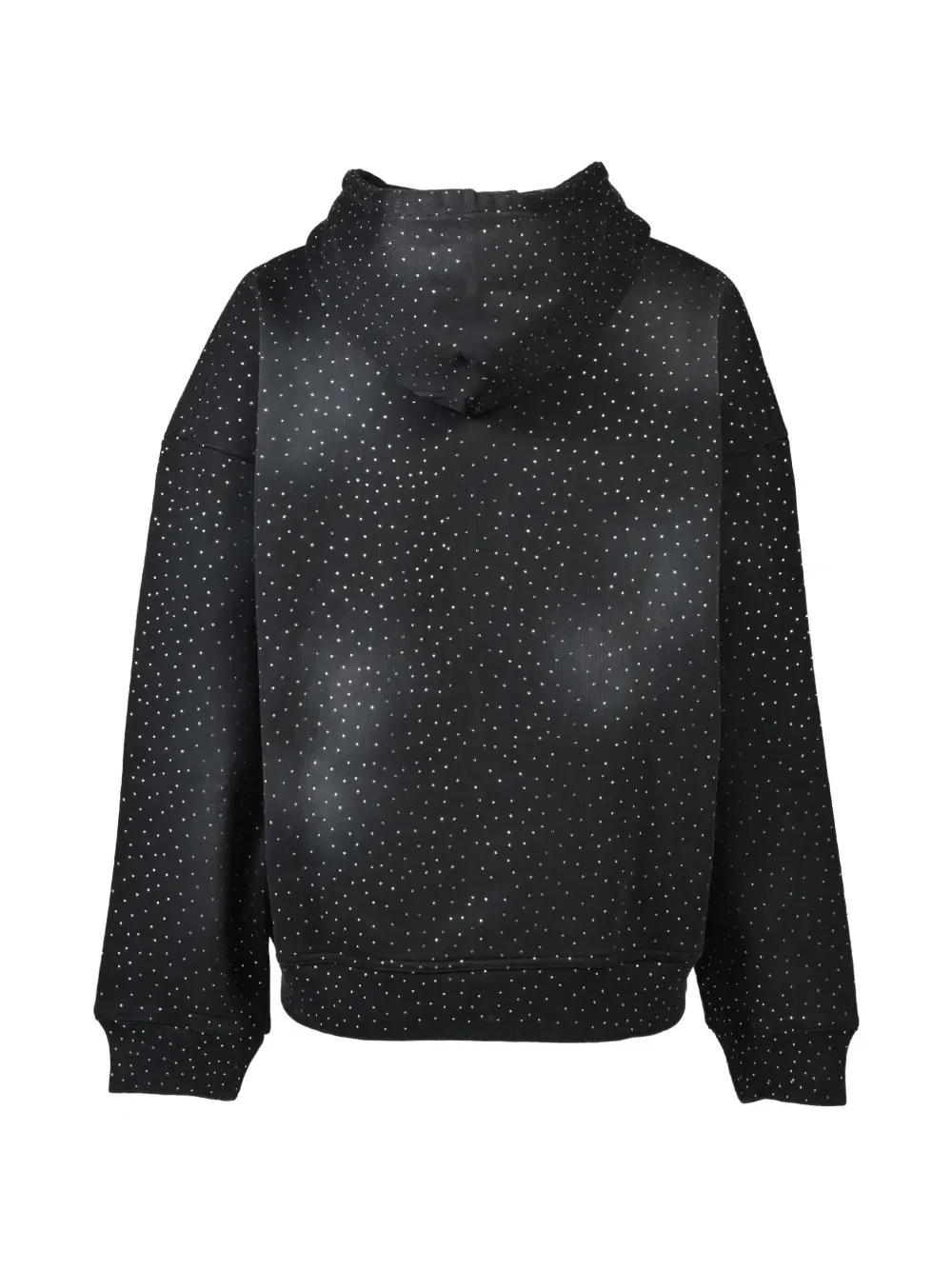 studded zip hooded sweater