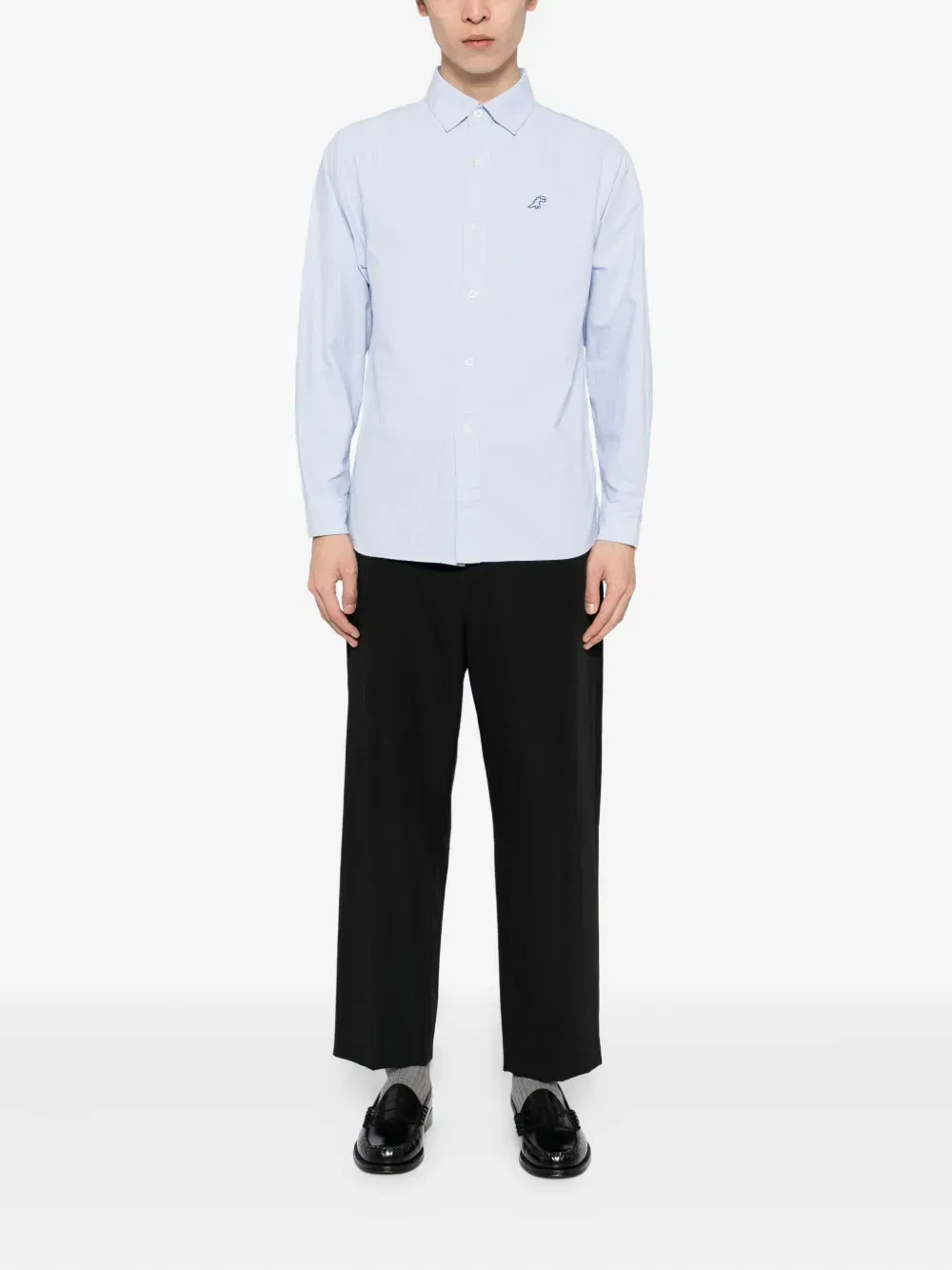Dino-embroidered shirt