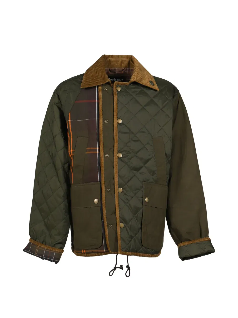 x Barbour quilted patchwork jacket