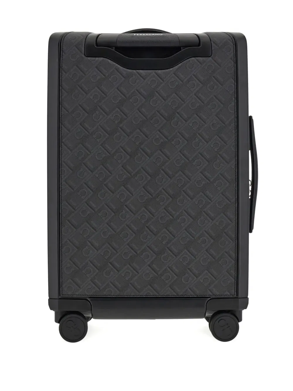 Gancini-print leather luggage