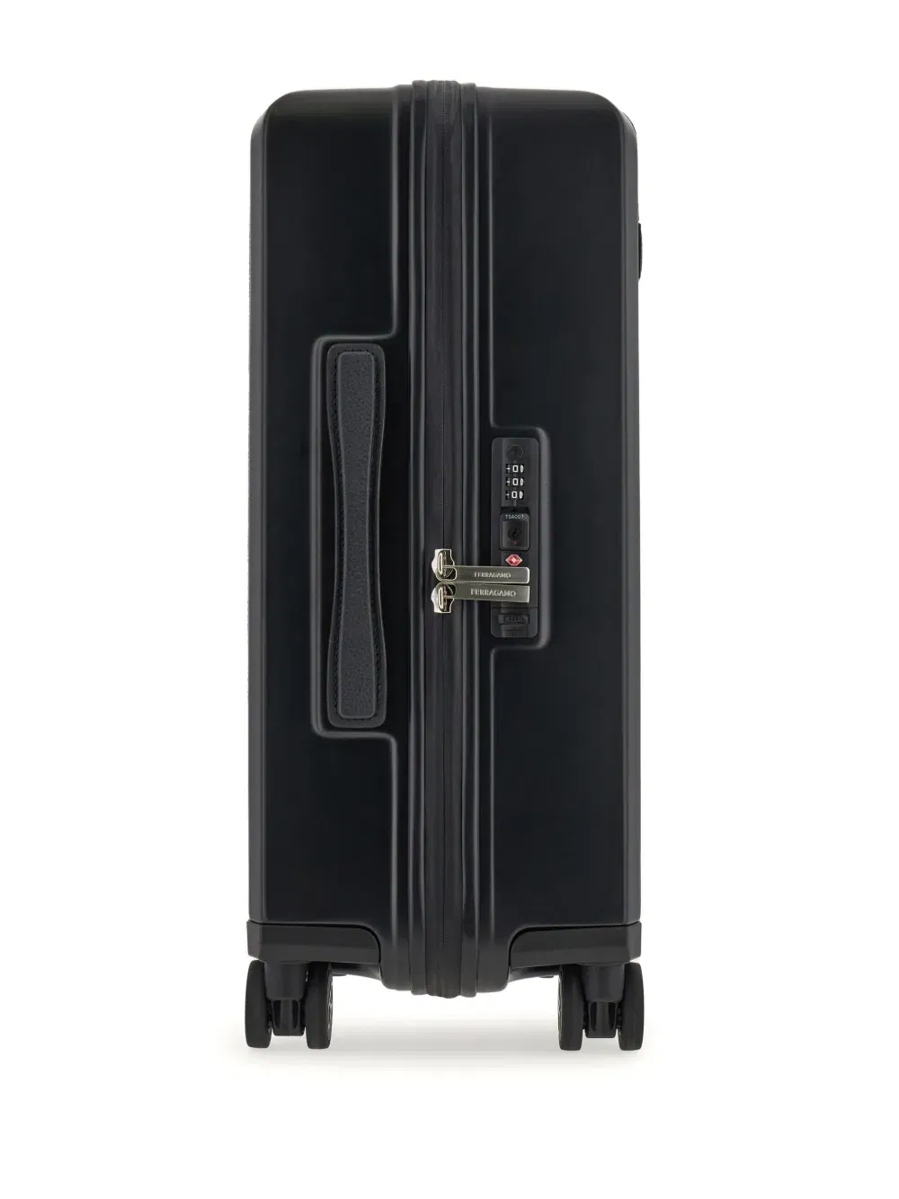 Gancini-print leather luggage