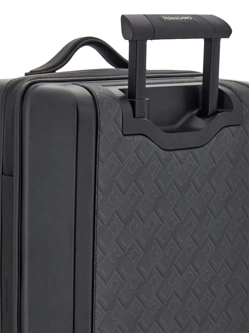 Gancini-print leather luggage
