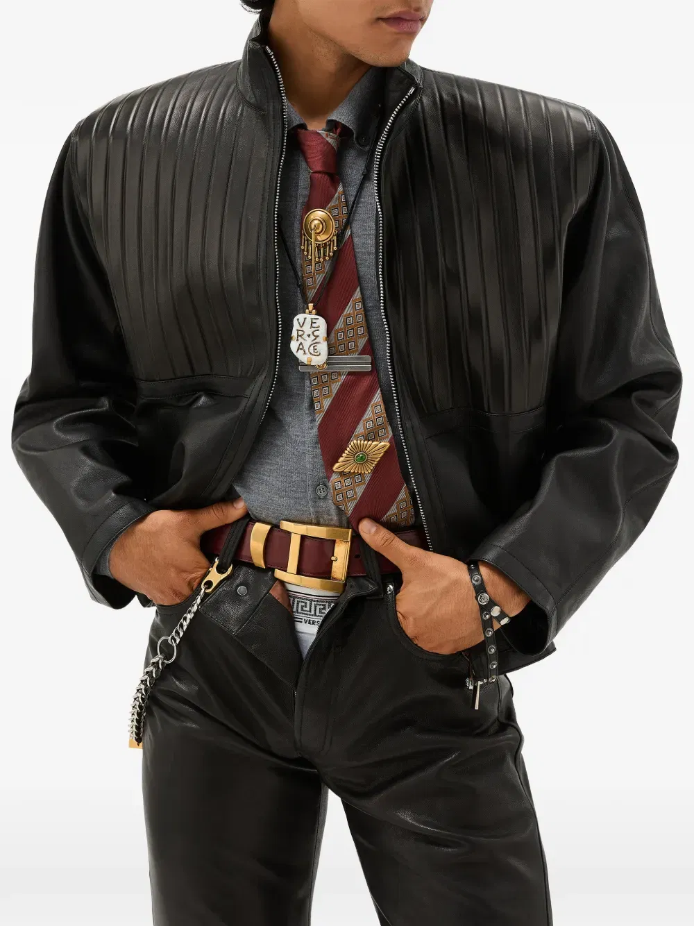 leather blouson