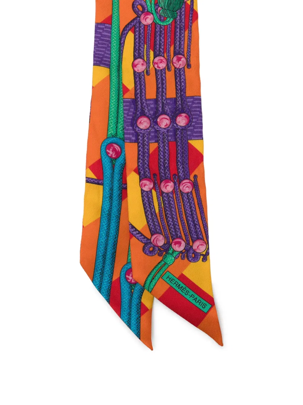 Silk Cord Printed Silk Twilly