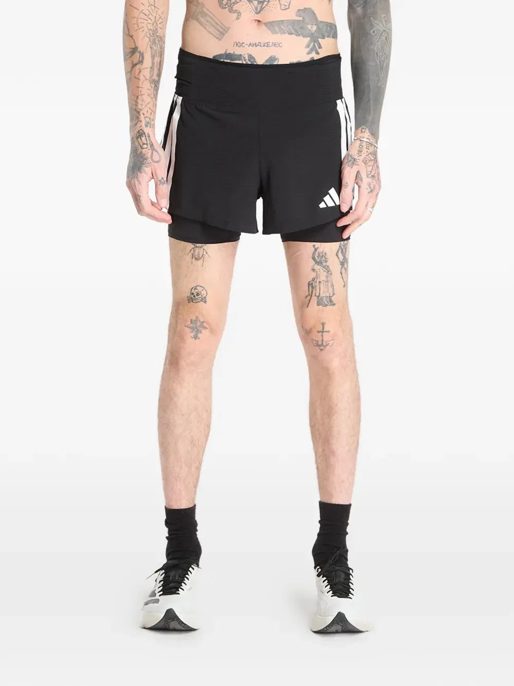 Adizero stripe-detail shorts