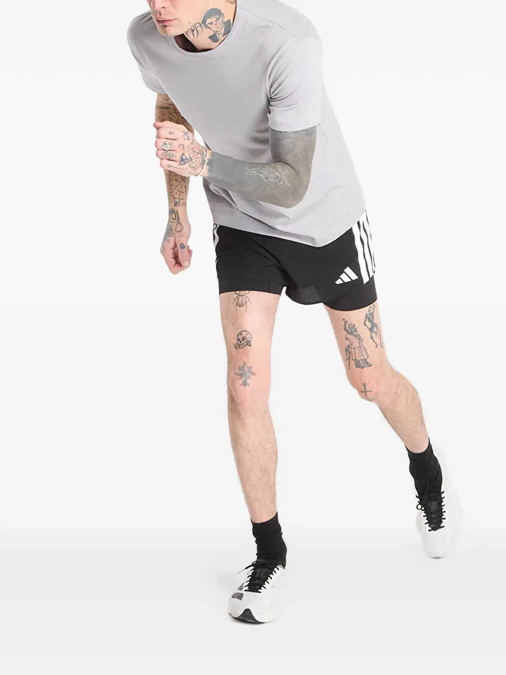 Adizero stripe-detail shorts