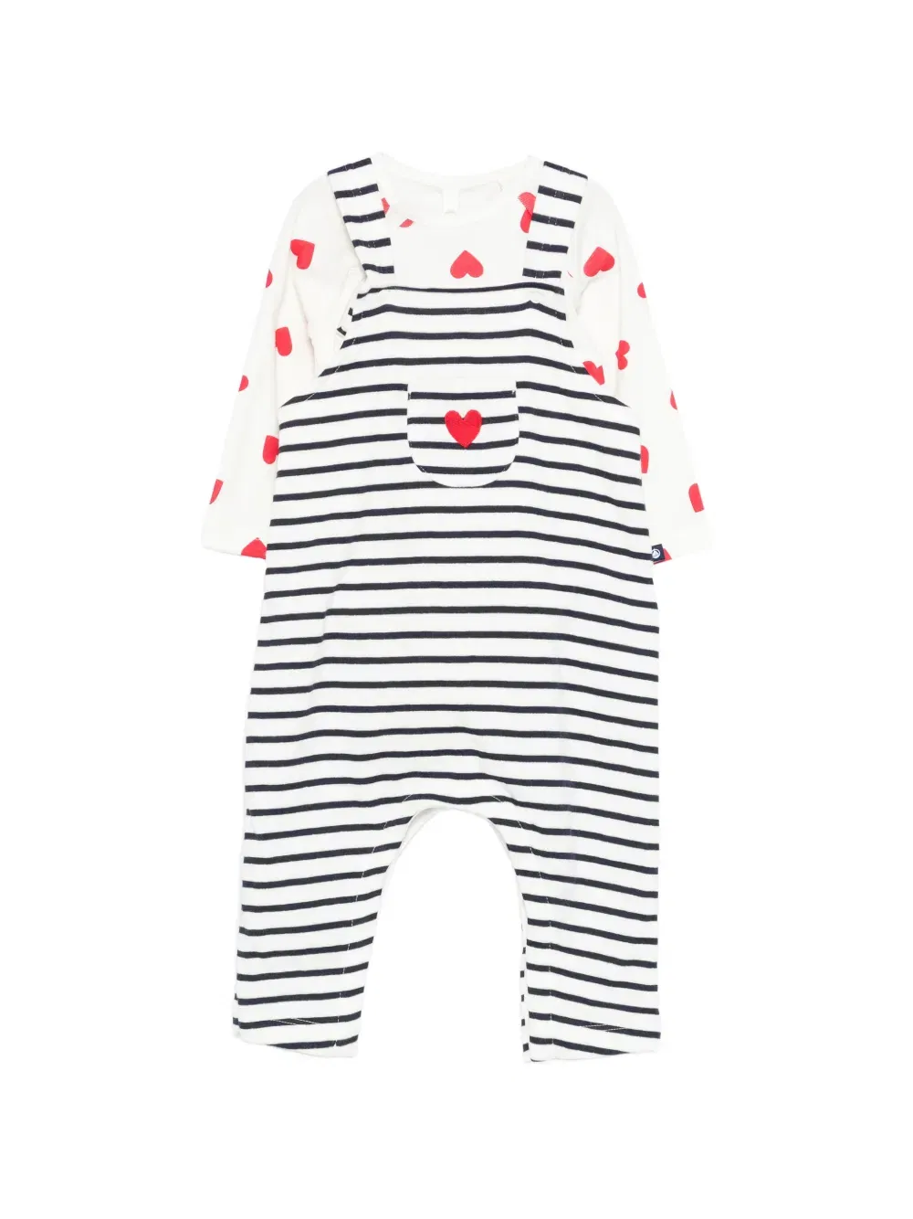 heart-print body set