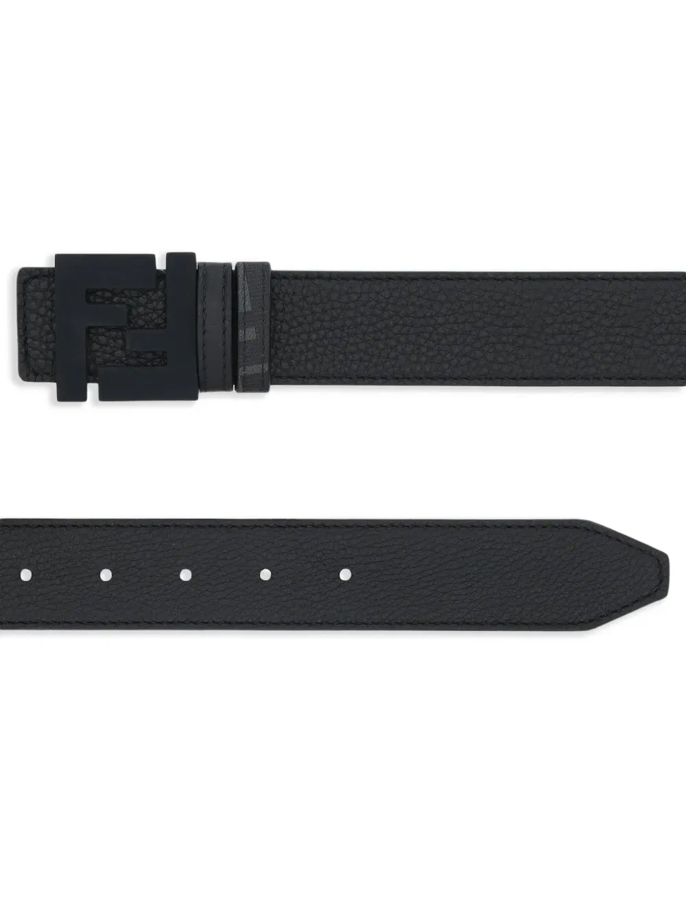 reversible logo-buckle belt