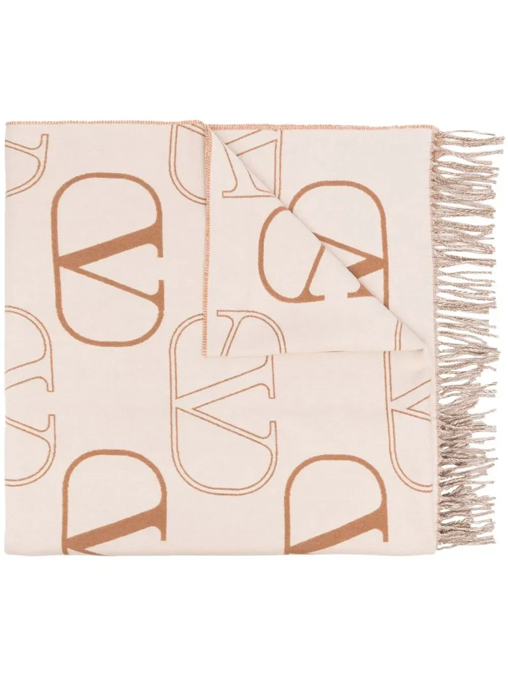 VLogo Signature jacquard-knit scarf