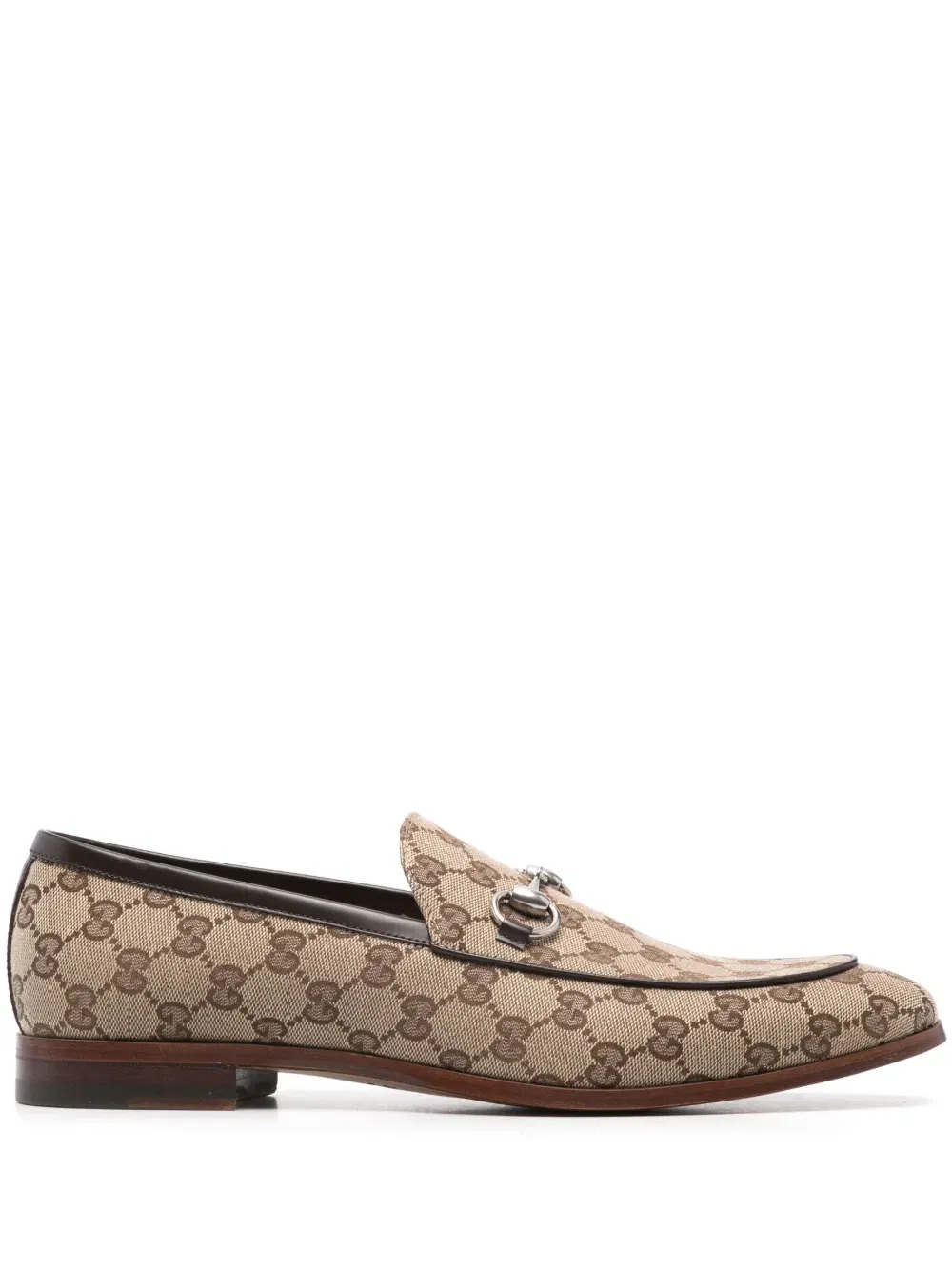Horsebit-detailed GG-canvas loafers