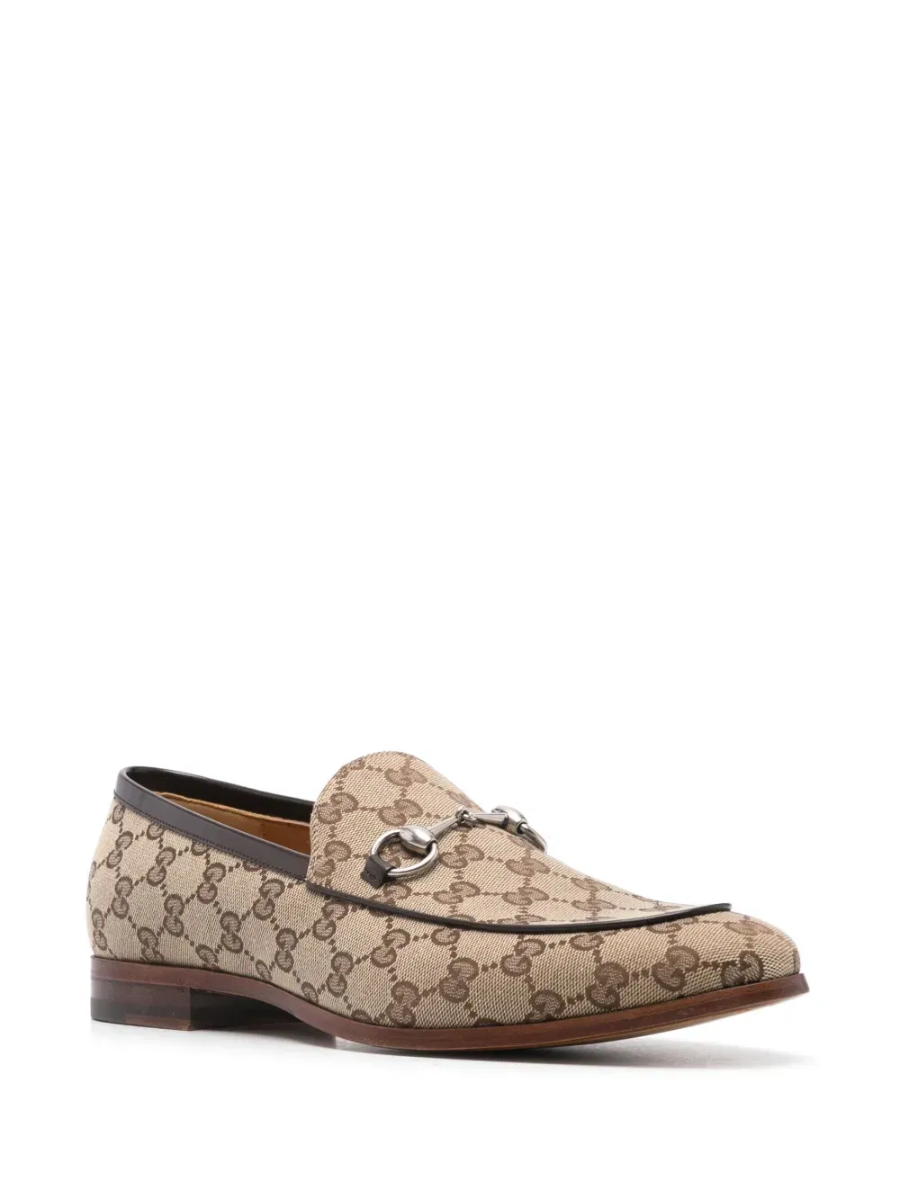 Horsebit-detailed GG-canvas loafers