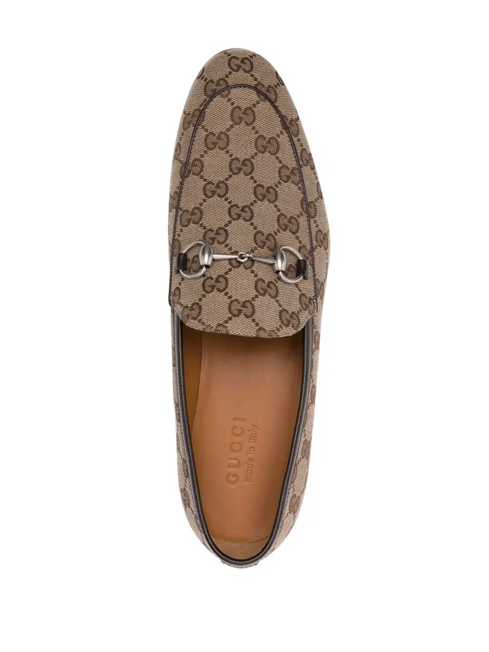 Horsebit-detailed GG-canvas loafers