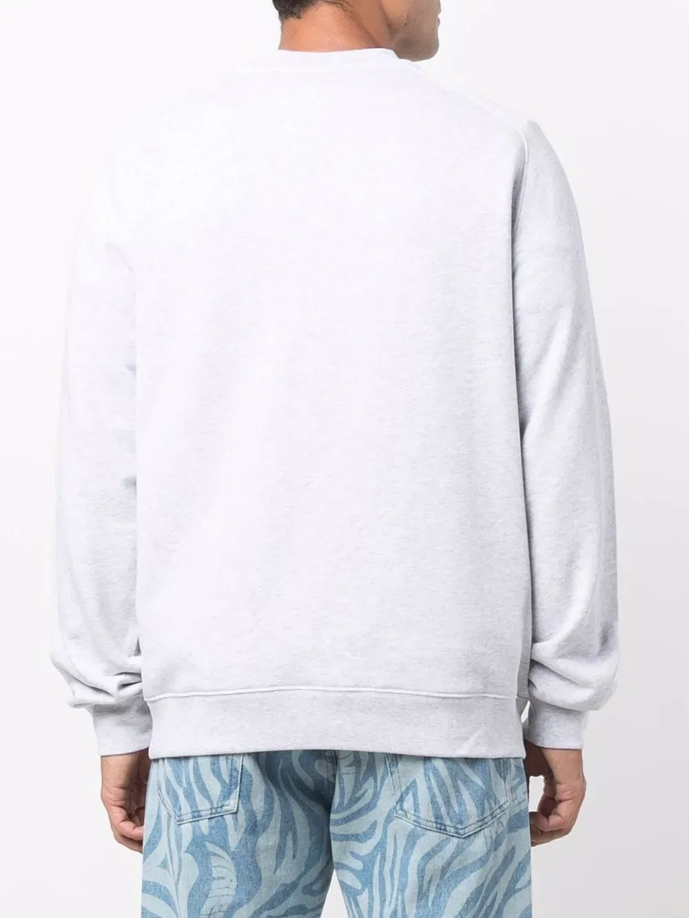logo-print crew neck jumper