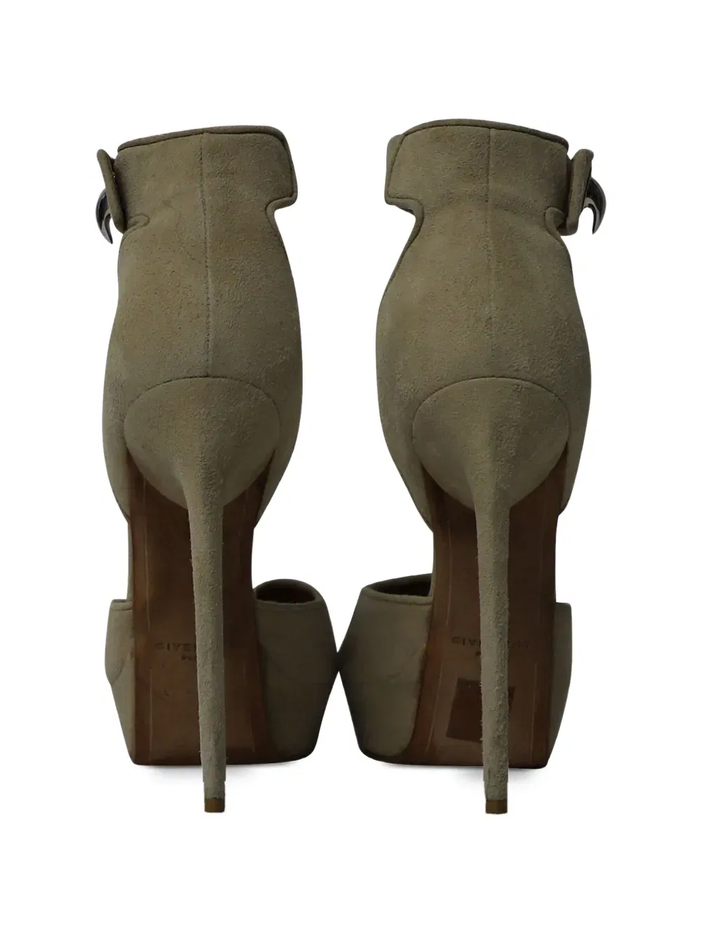 Shark Lock suede sandals