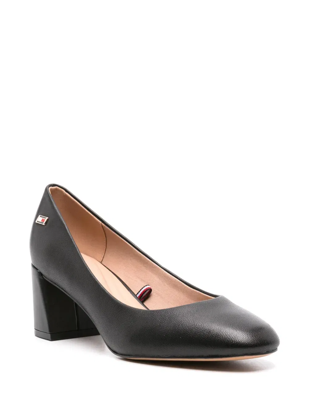60mm square-toe leather pumps