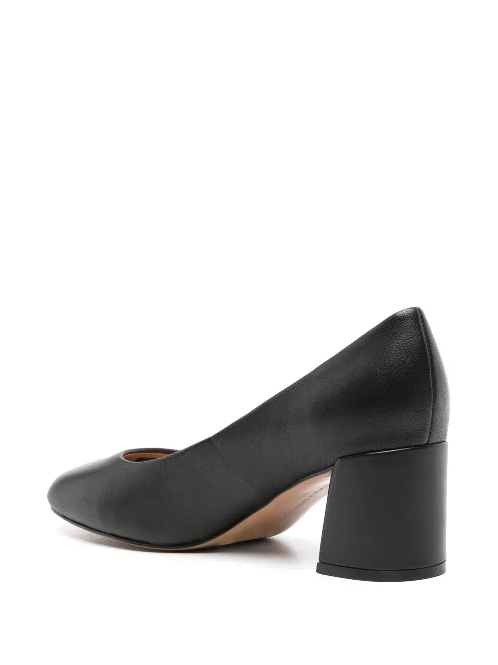 60mm square-toe leather pumps