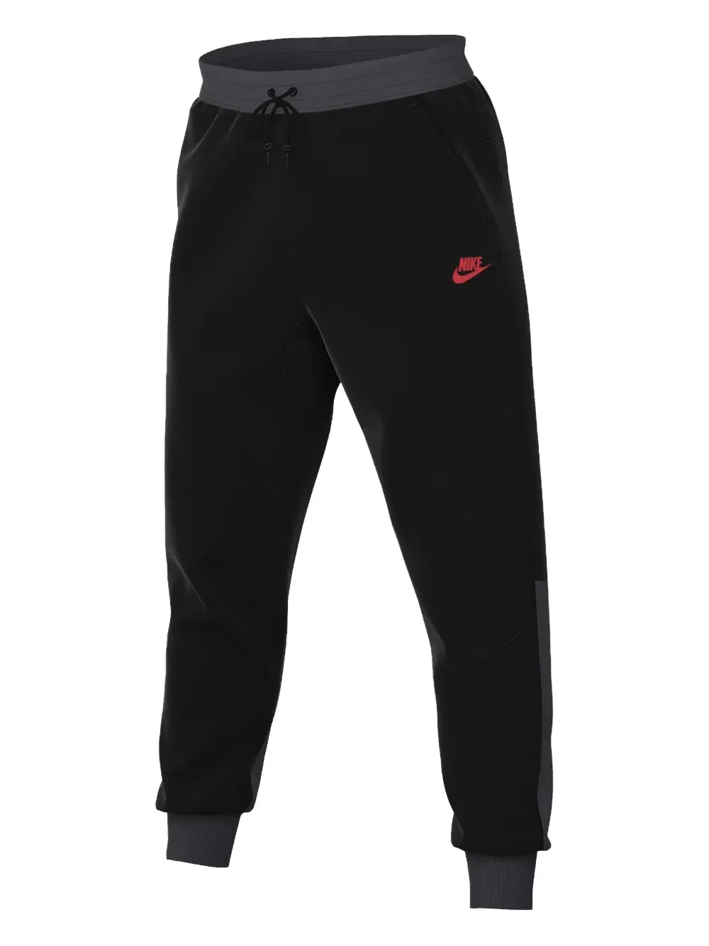 Tech Fleece Black/Dark Smoke Grey/Light Crimson track trousers