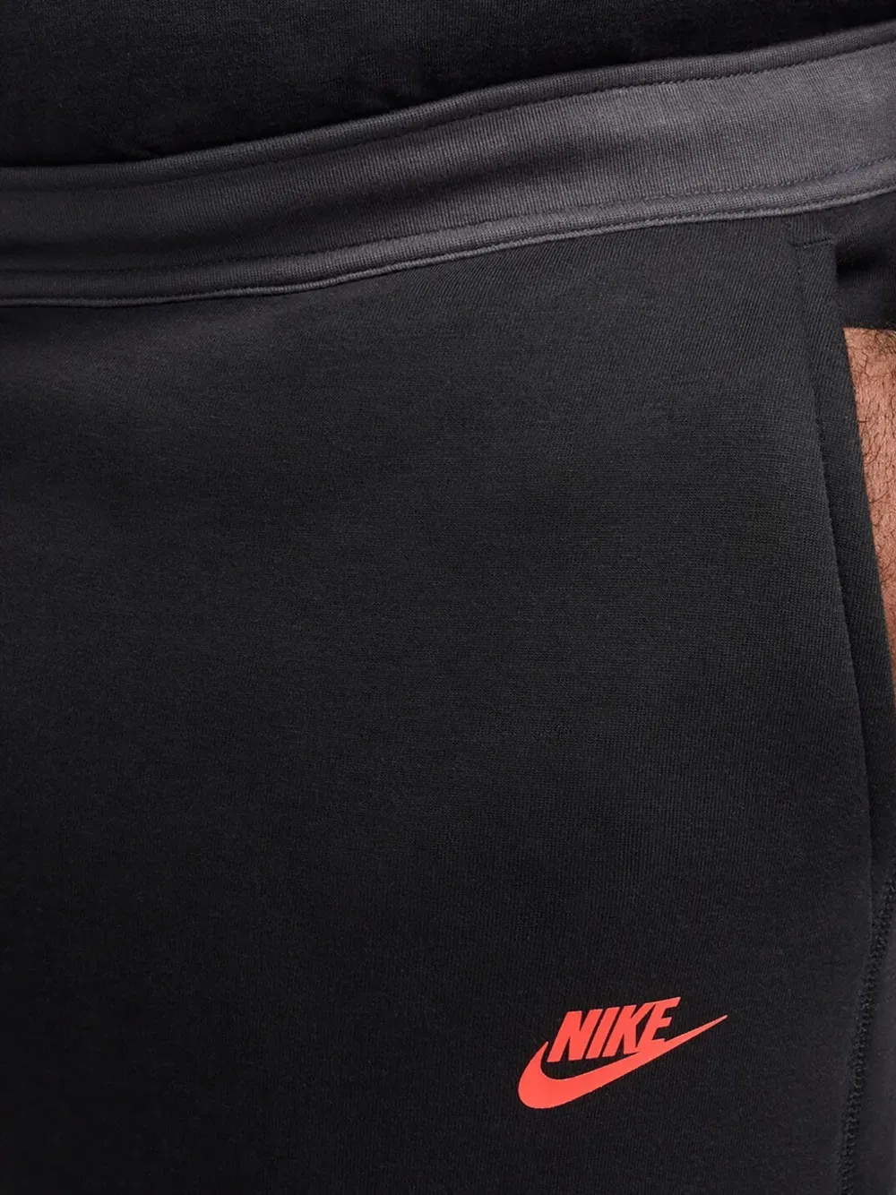 Tech Fleece Black/Dark Smoke Grey/Light Crimson track trousers