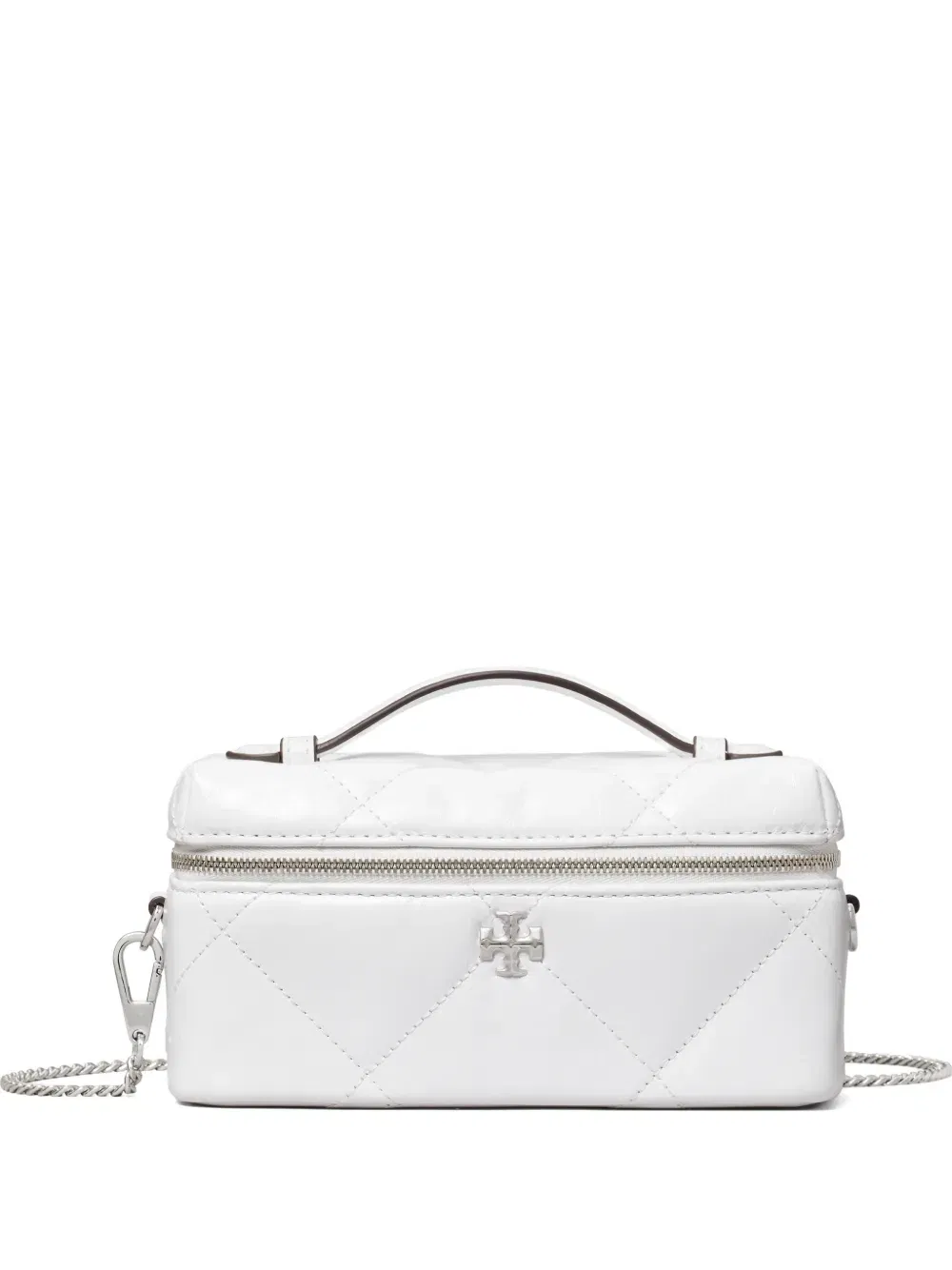 Kira diamond-quilt distressed vanity case